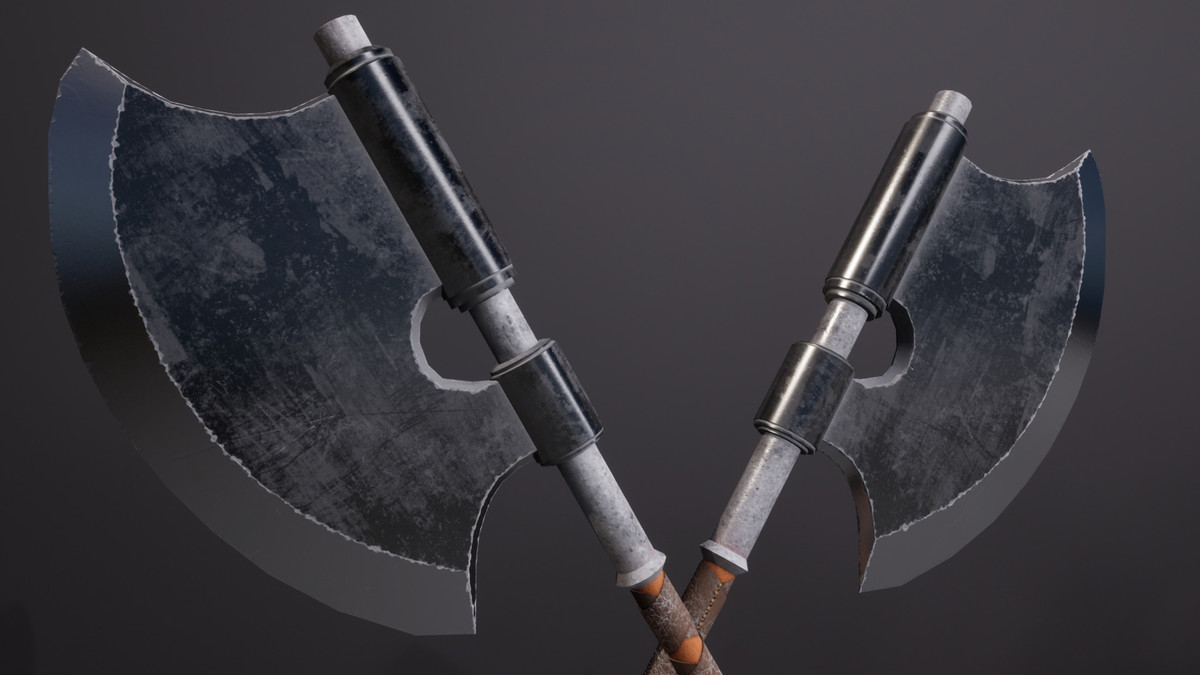 Realistic War Axe Bundle - 4K PBR Weapons