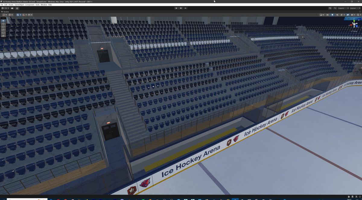 Modular Ice Hockey Arena Stadium Interior 3d Level
