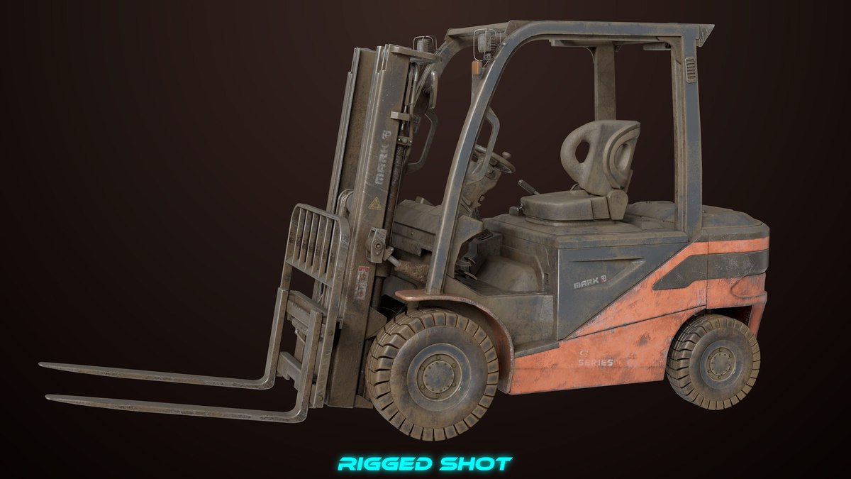 Dusty Forklift Trucks URP HDRP Textures