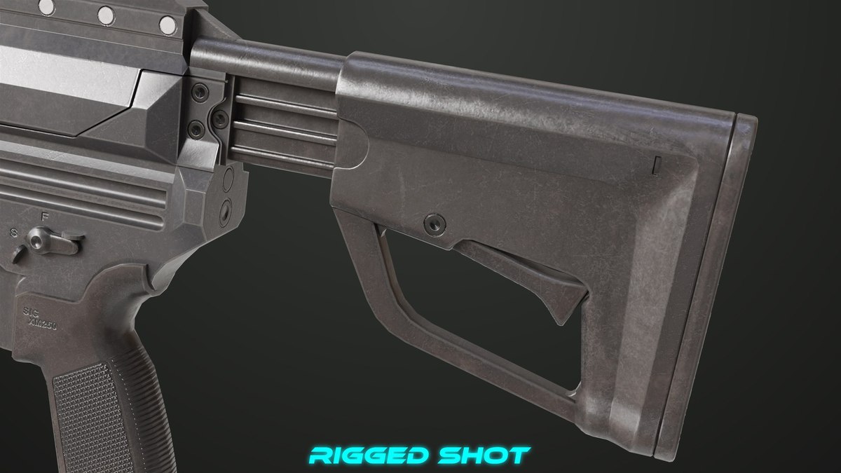 Machine Gun 14 Black URP HDRP Textures