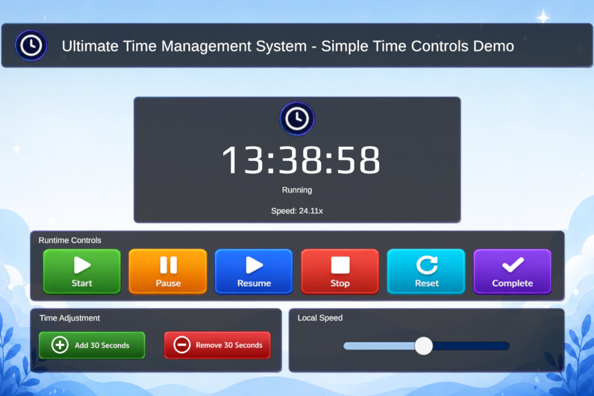 Ultimate Time Management System: Timers, Save & Offline Progress