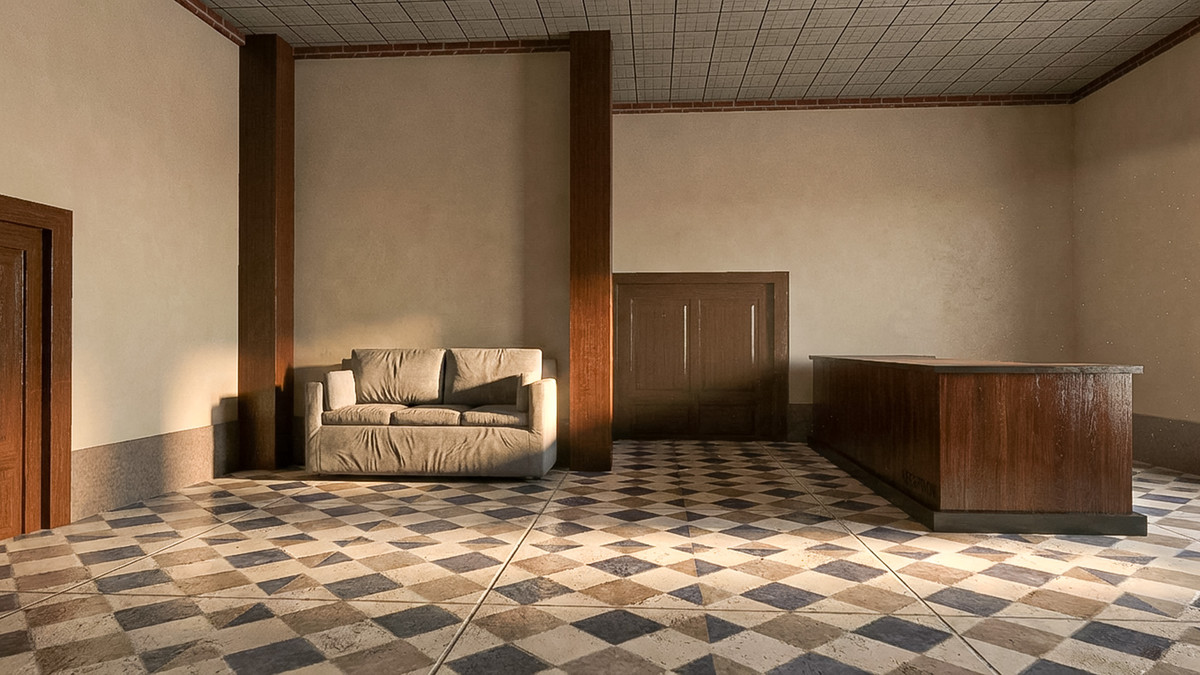 Police Station with Interior (Mobile Optimized + Baked Lighting)