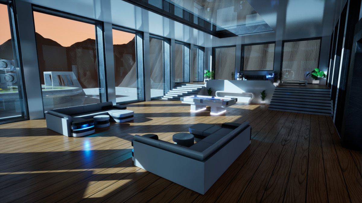 Futuristic Luxury Hotel – Sci-Fi Resort Environment