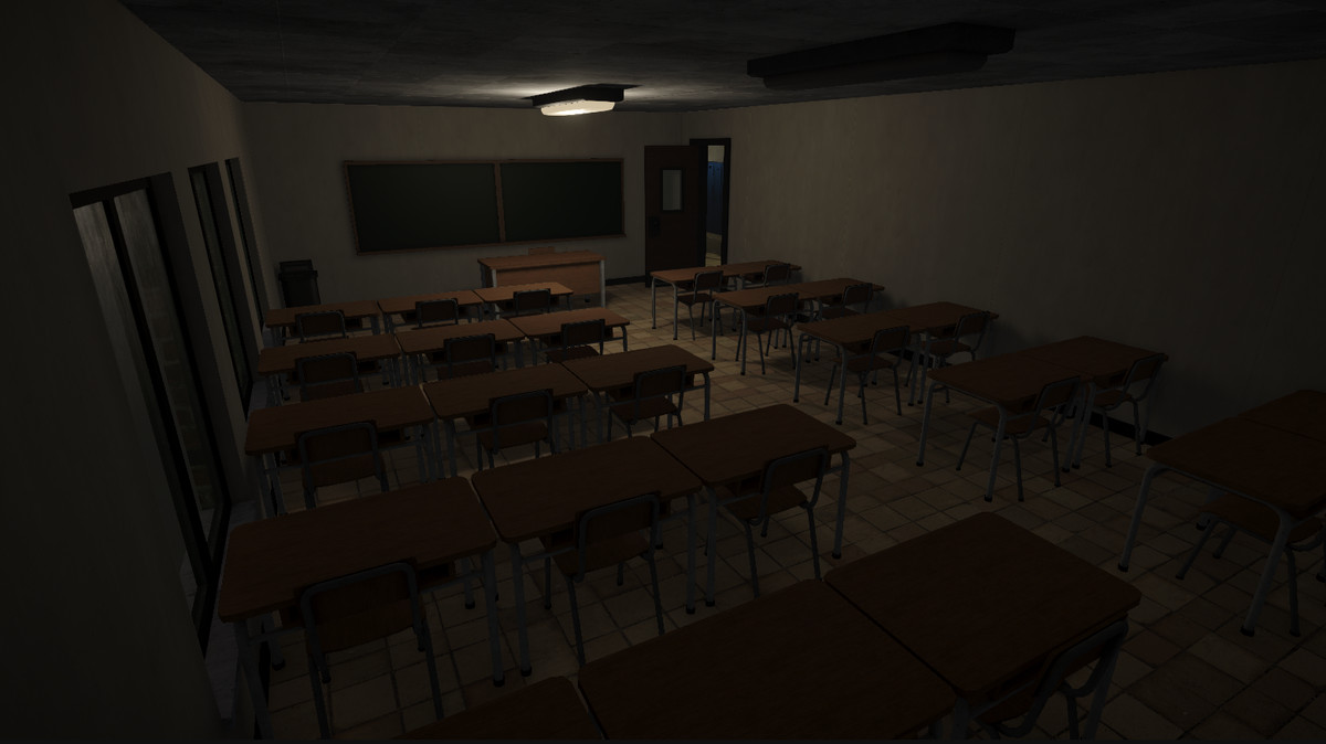 Modular Abandoned School Pack + Animated Monster Character