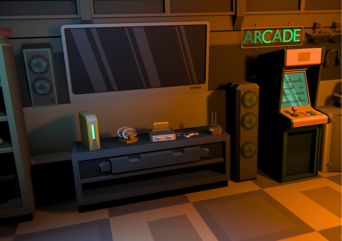 Low Poly Sci-Fi Recreation / Cosmic Retro