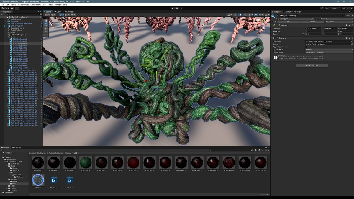 Biolines Gut Spider: A monster arachnid character for horror and fantasy games