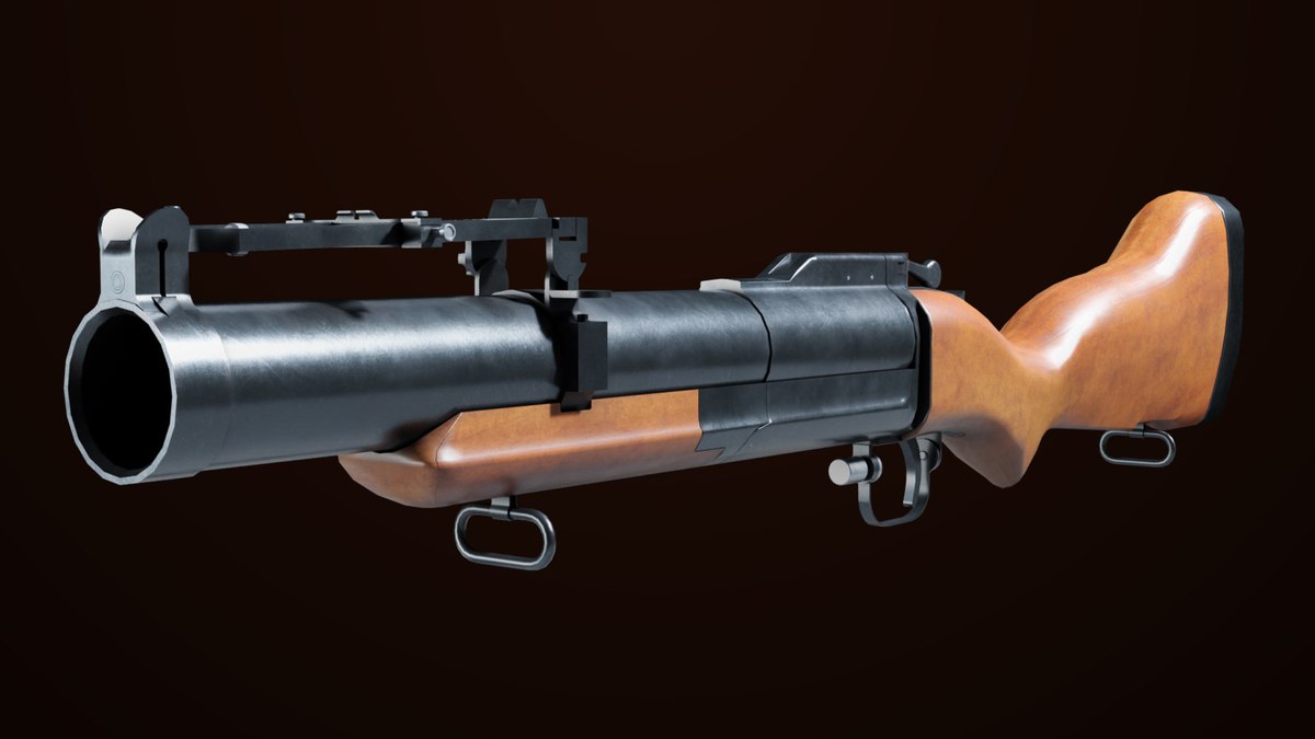 6 Grenade Launcher Black URP HDRP Textures