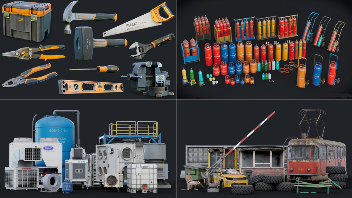 Industrial Props Equipment Mega Bundle