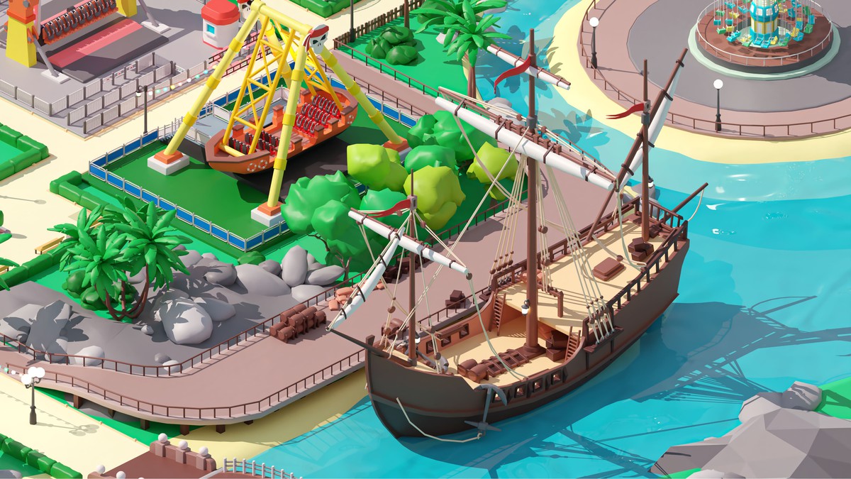 Amusement Park - Low Poly 3D Models Pack