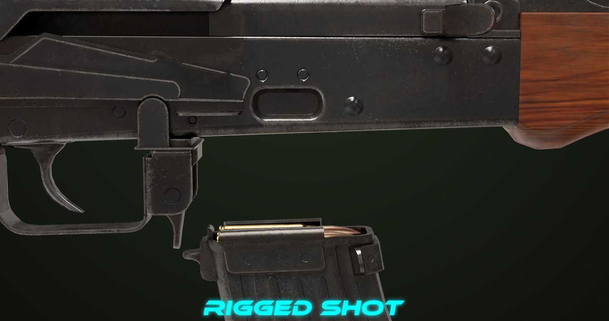 Light Machine Gun 10 Wood URP HDRP Texture