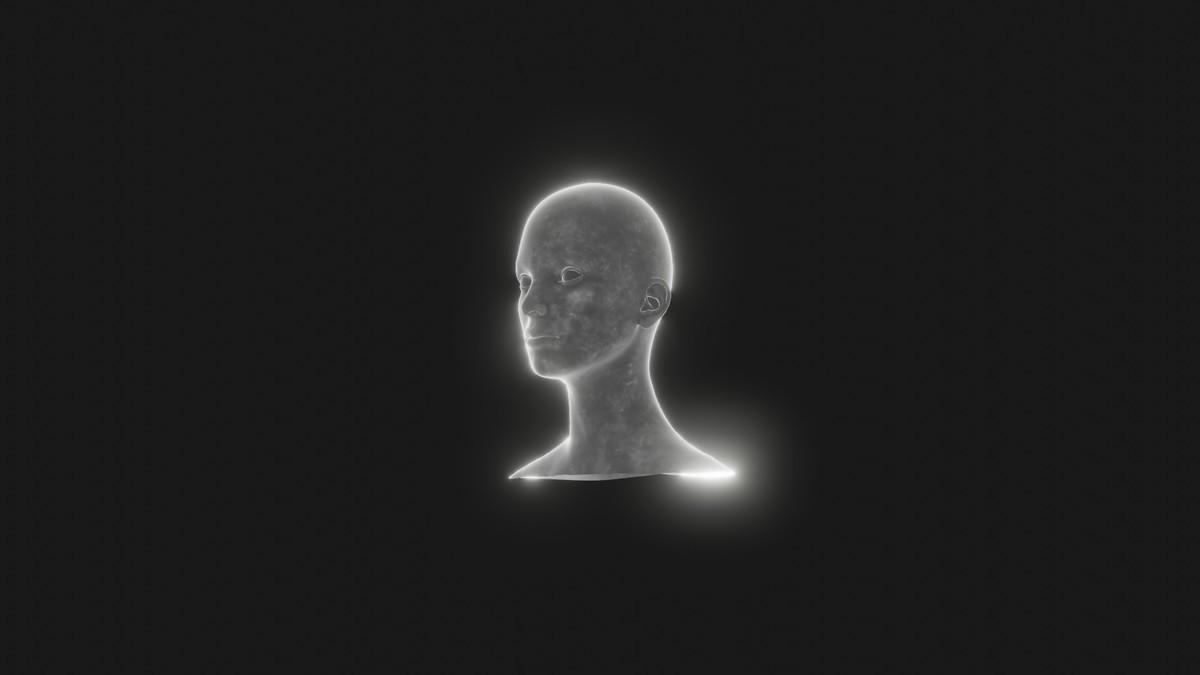 Ghostly Male Female Heads 3D Model Pack - Animated, Blend Shapes