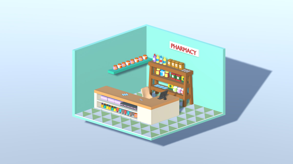 3D LOWPOLY WORK ROOMS