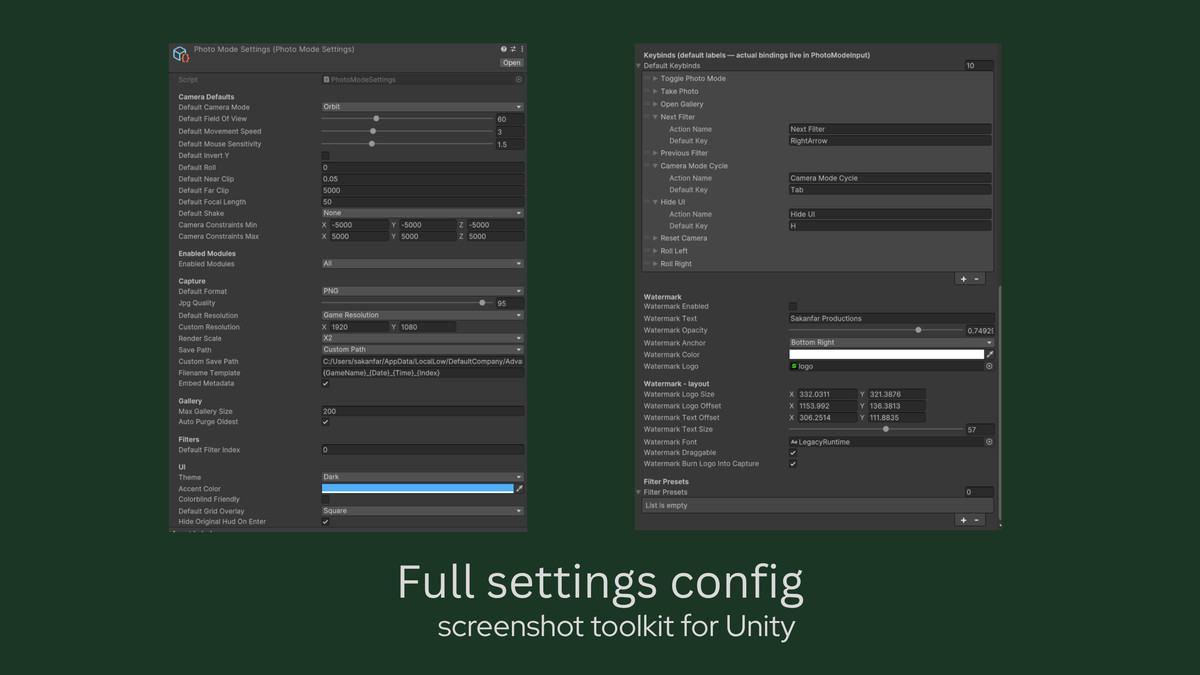 Advanced Photo Mode For Unity