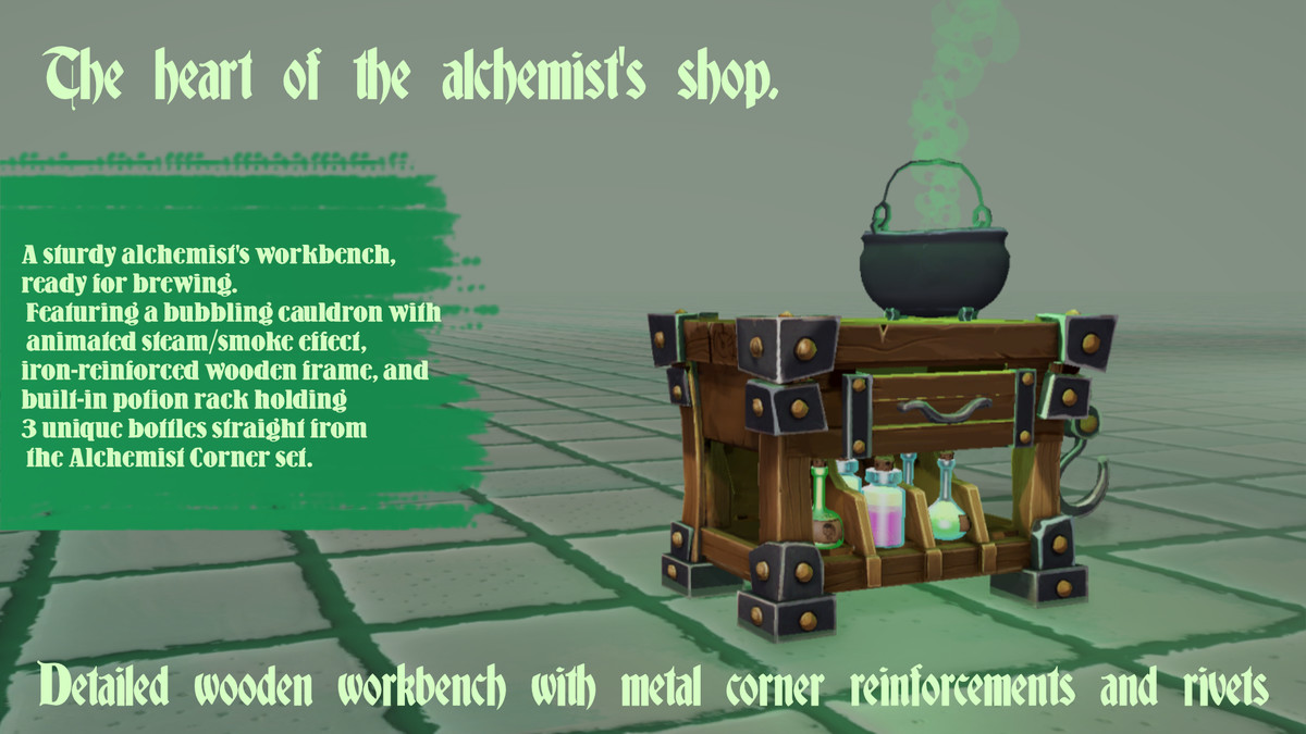 Alchemist's Corner. Liquid Shader & Potions