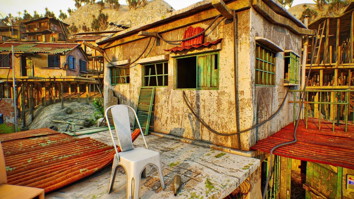 Modular Slum City Wasteland Village with Enterable Interior