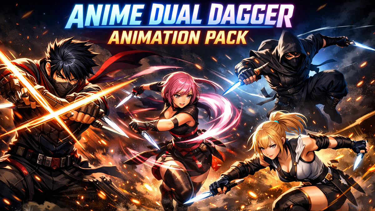 Anime Dual Dagger Animation Pack