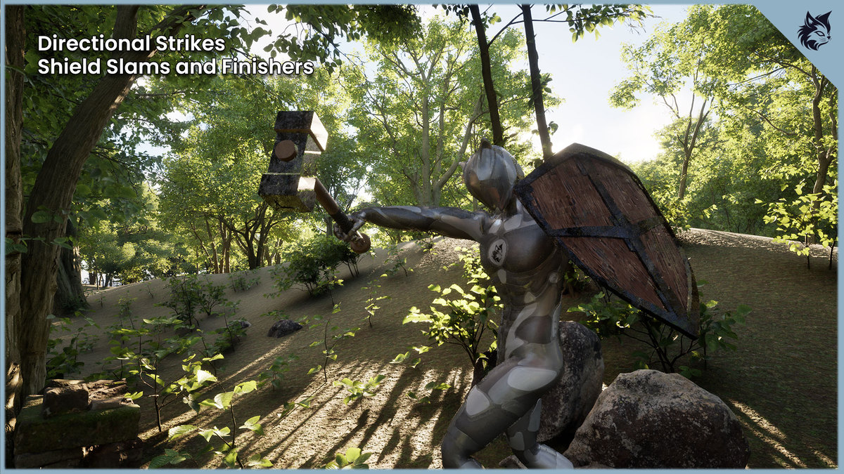 Hammer and Shield Combat Animation Pack