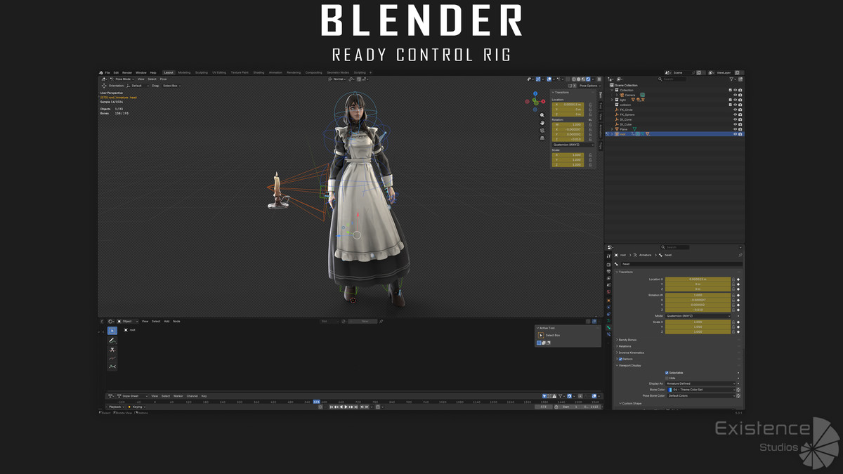 Maid - Housekeeper Mary- Stylized Fantasy Character