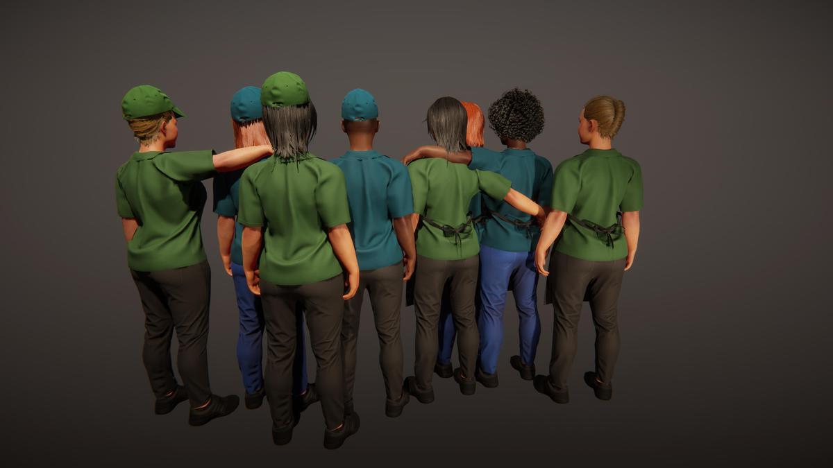 Female Shop Staff (Female modular characters)