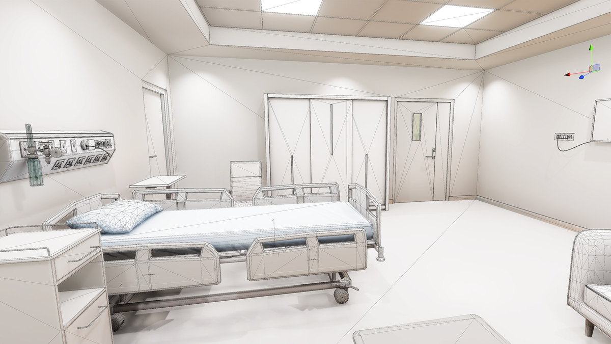 Hospital Room Interior – Medical Environment