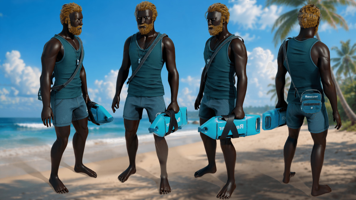 Coastal Lifeguard Man – Summer Beach Character