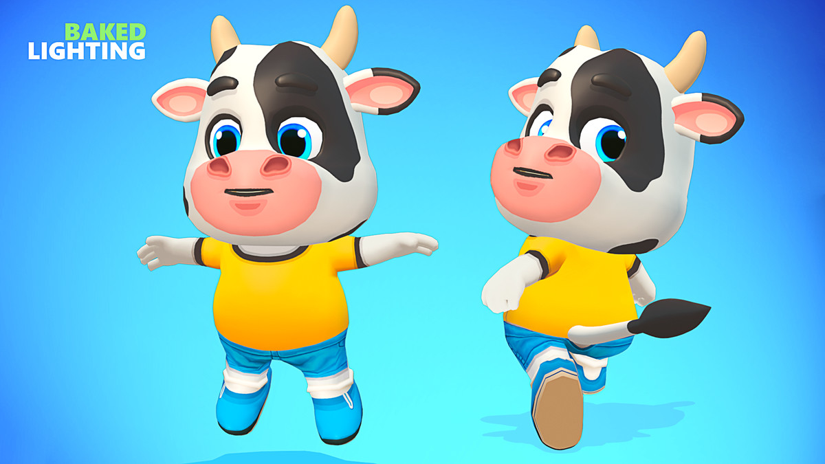 Cow Bull Oxen Animated