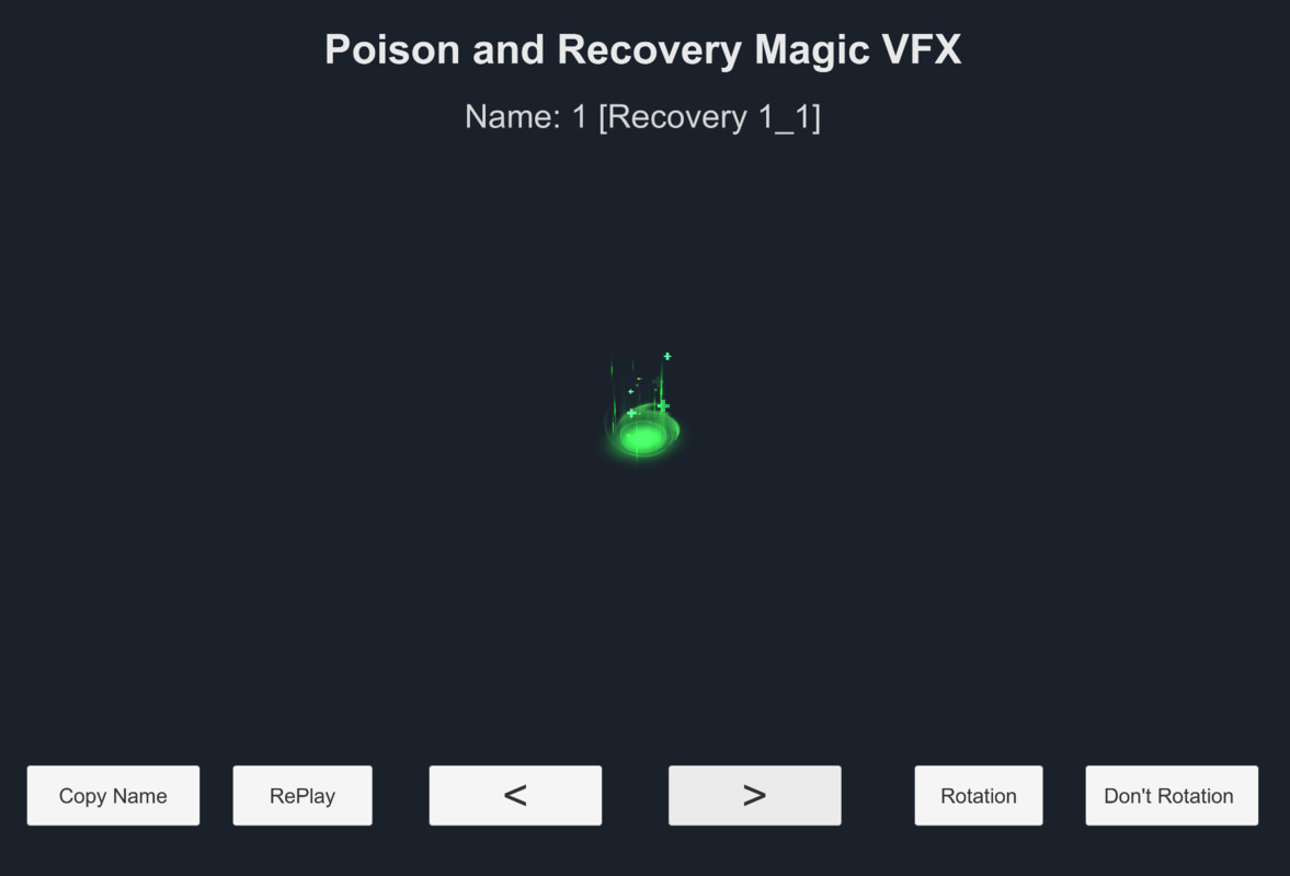 Poison and Recovery Magic VFX