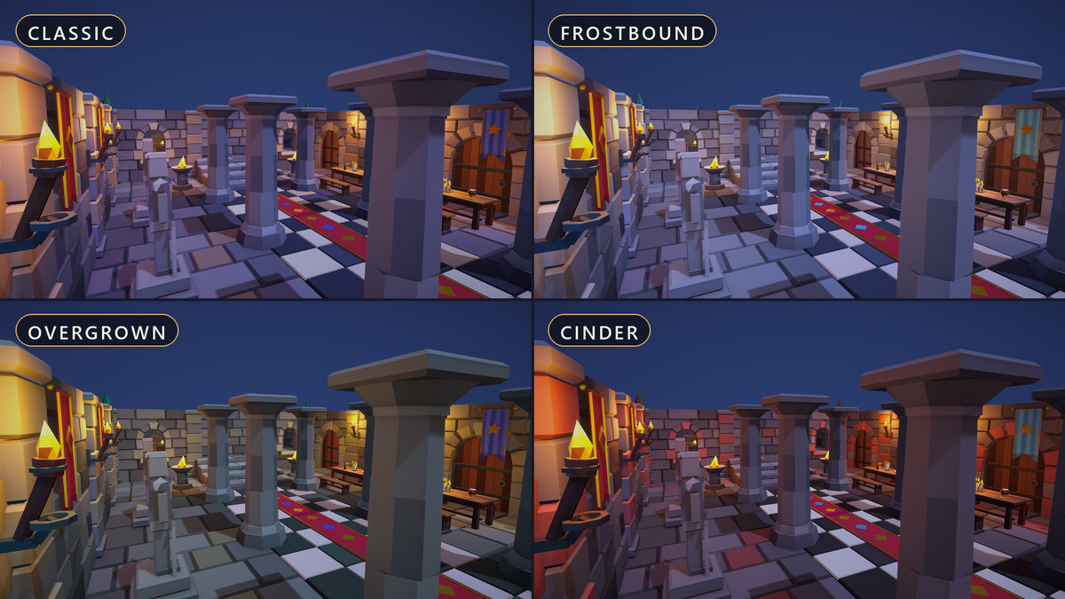 Low Poly Dungeon Keep - Modular Stone Castle Kit