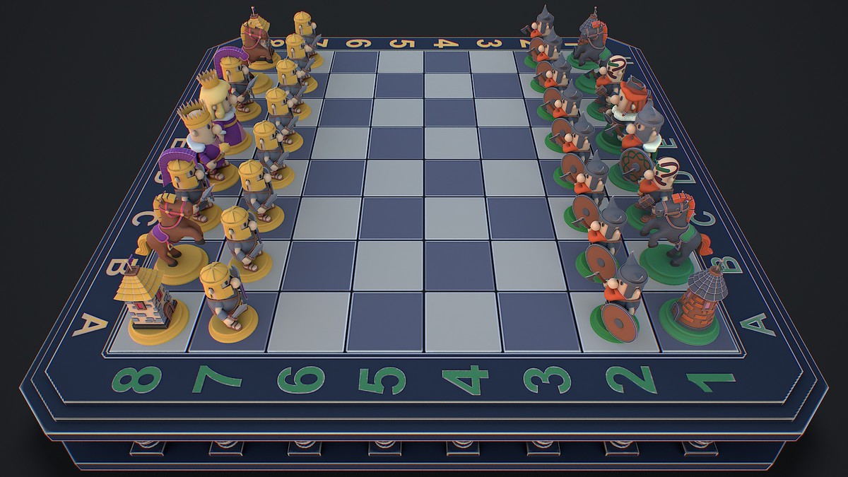 Chess game ready 3d model