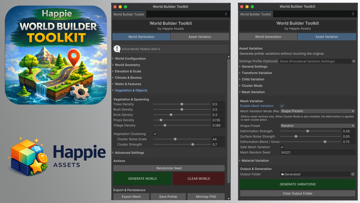 World Builder Toolkit – Procedural World Generation & Asset Variation