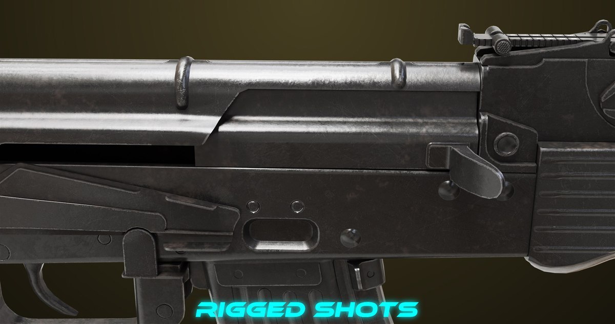 Light Machine Gun 10 Black URP HDRP Textures