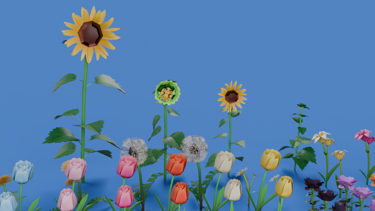 Low Poly Flowers