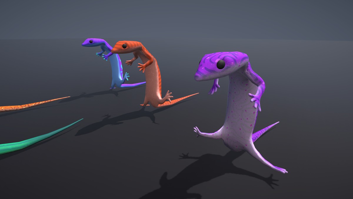 Funny Cute Lizard 3D