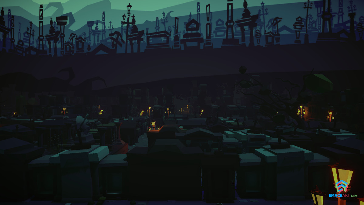 NecroPOLY - Low Poly Cemetery Kit — FREE - Dark Corners