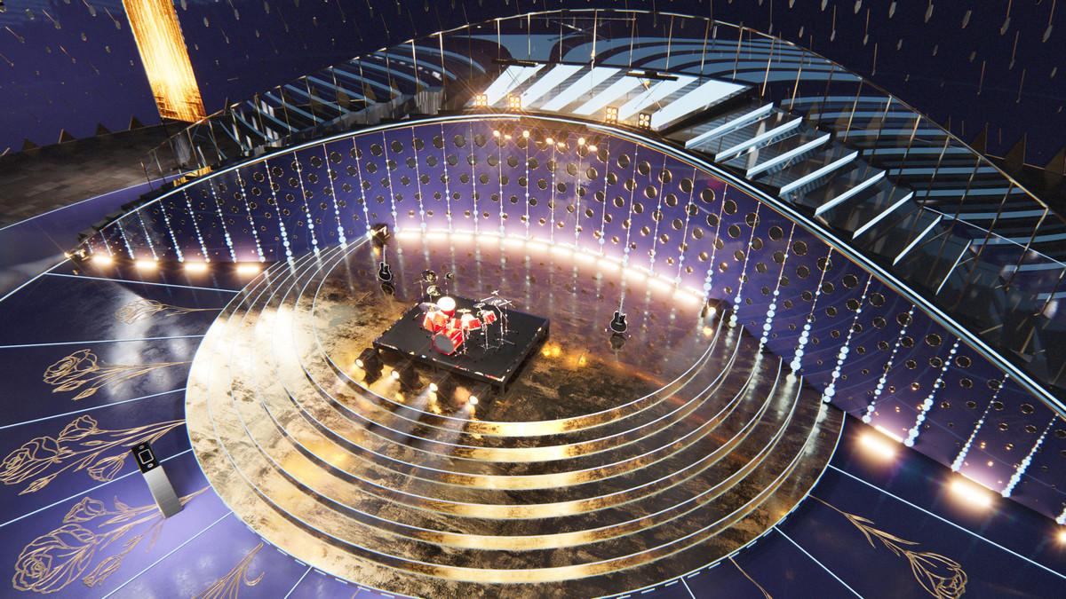 Concert Arena Stage Venue - Modular 3d Environment with props