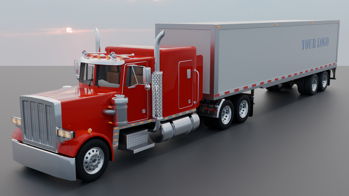 Realistic American Semi Truck Mega Pack (Box, Container & Tanker Trailers)