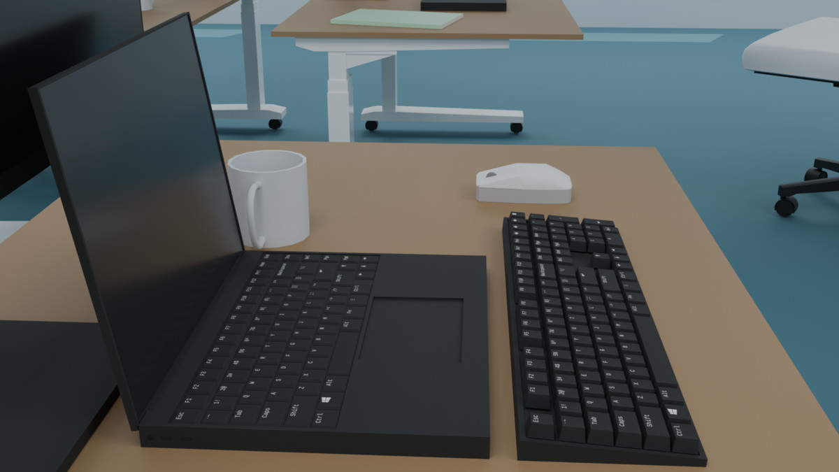 Modern Office Set Low Poly