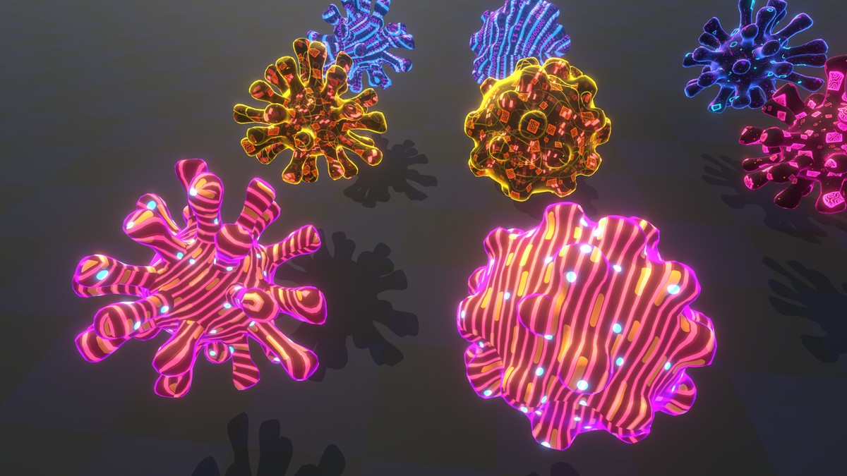 Neon Cyber Viruses