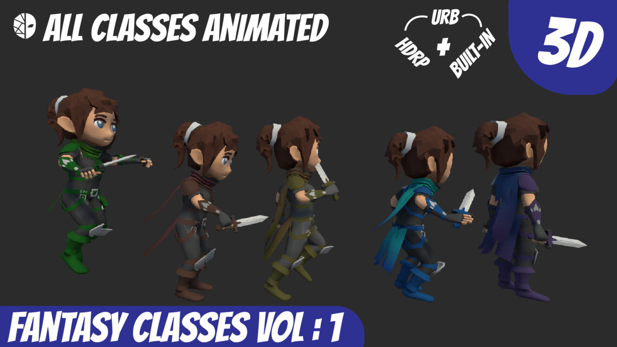 Stylised Fantasy Hero Classes Vol-1