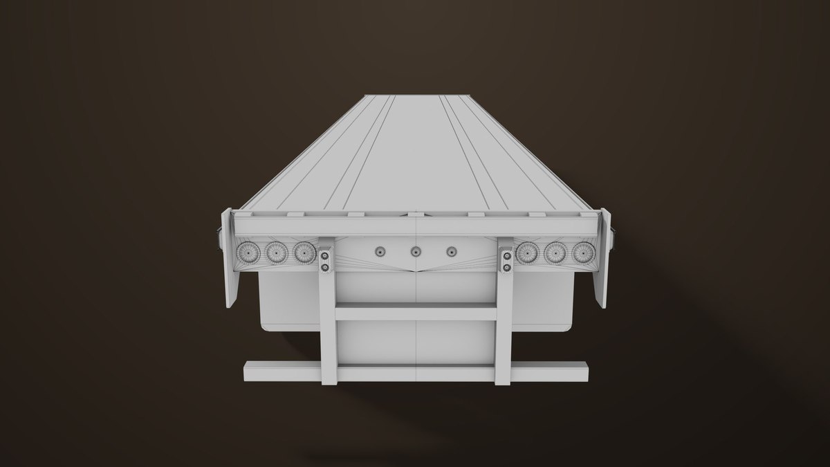 Flat Bed Trailer 05 Heavy Truck URP HDRP Textures