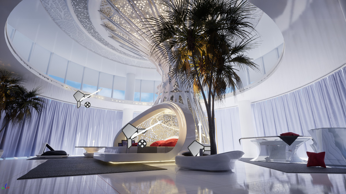 The Astral Sci-Fi Suite – Futuristic Grand Chamber Bedroom