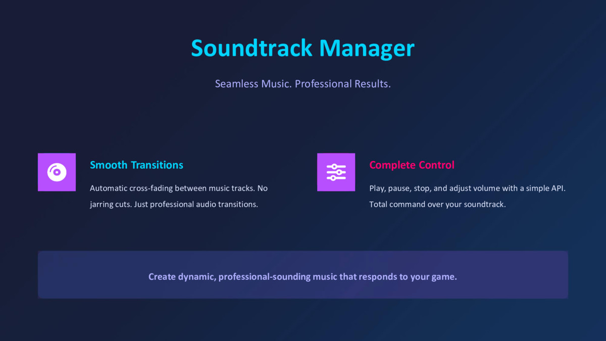 Audio Manager Pro – Complete SFX & Soundtrack Suite