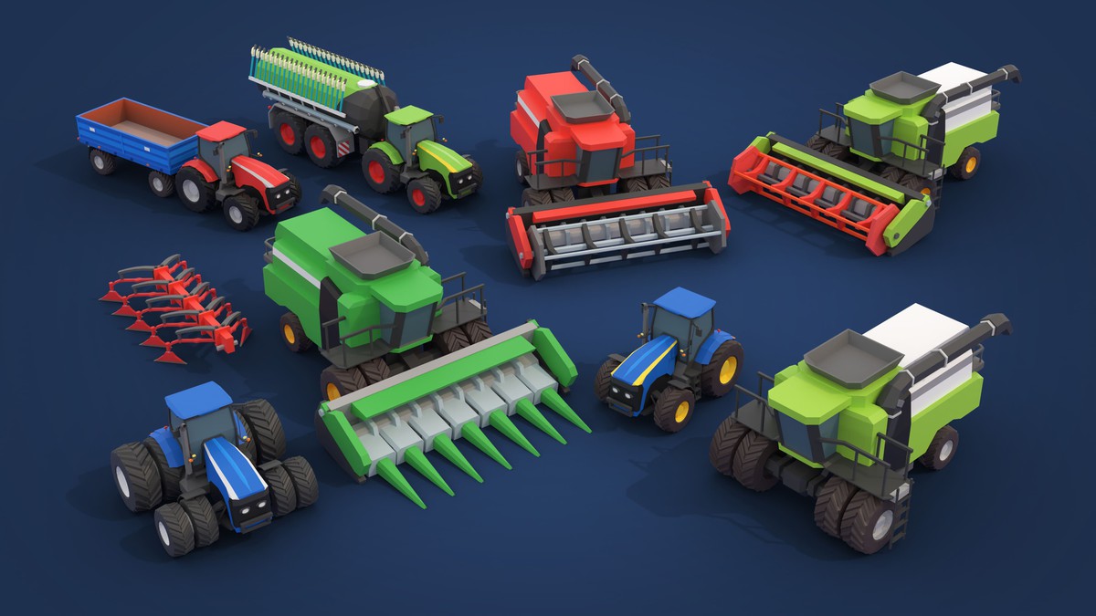 Farm - Low Poly 3D Models Pack