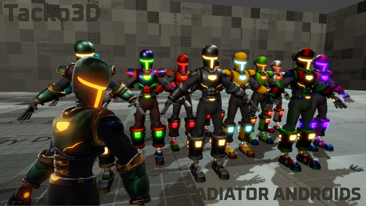 Customizable Android Soldier - Maximus - Gladiator Androids Pack