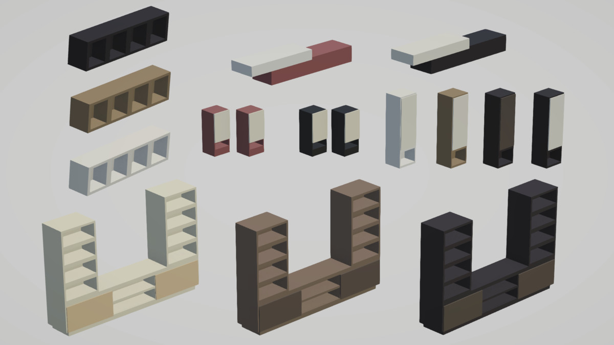 Low Poly Interior Houses – Modular Home Assets Pack