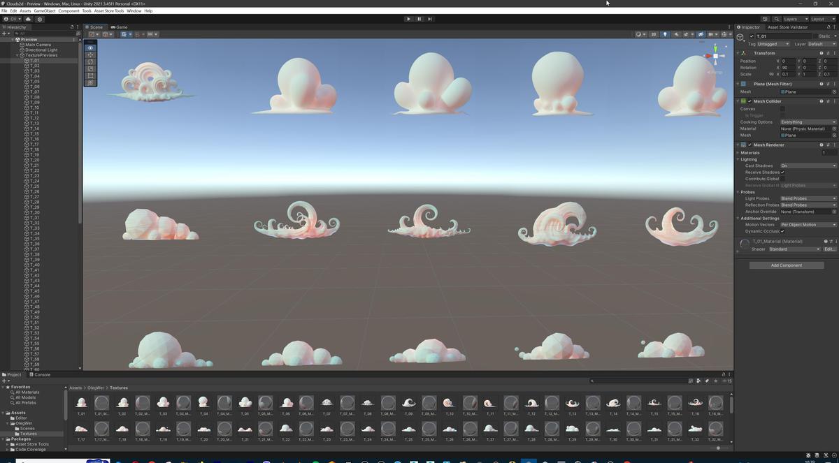 Stylized Cartoon Clouds and Weather Icons Pack (111 2K PNG Textures with Alpha)