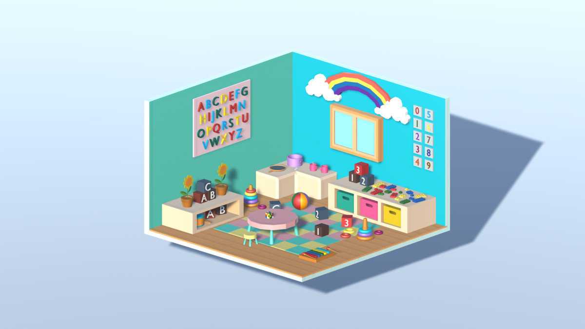 3D LOWPOLY WORK ROOMS