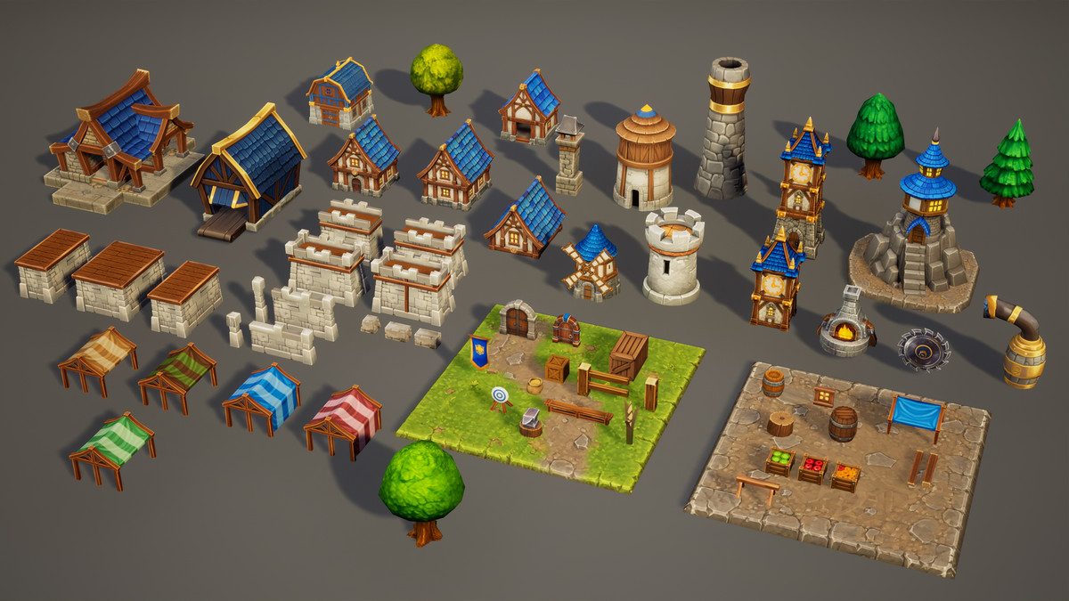 Toon RTS Environment Humans