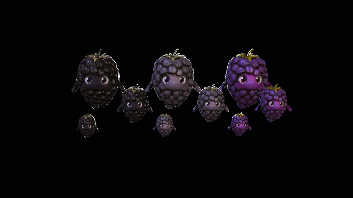 Chibi Fruit Blackberry Two
