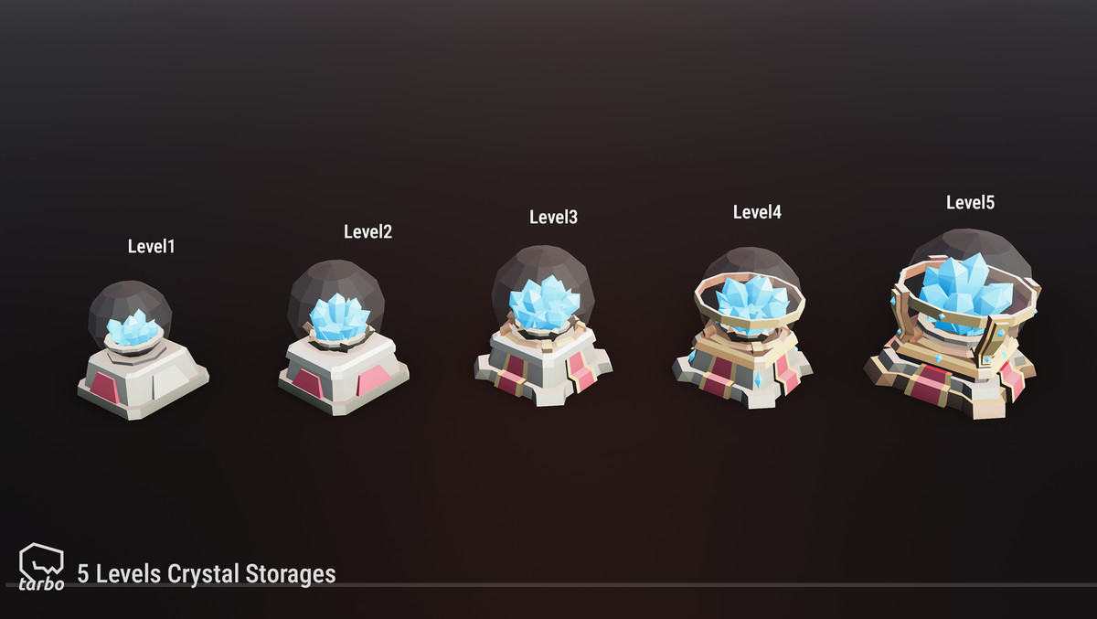 Tower Defense Mining & Walls Pack - Low Poly 3D Art